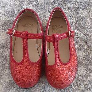 Red Glitter Dress Shoes. Toddler Size 7